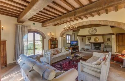 Villa historique à vendre Montaione, Toscane:  Salle de séjour