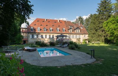 Château à vendre Bade-Wurtemberg:  Blick vom Pool