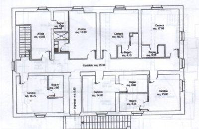 Propriété Città della Pieve, Plan d'étage 1