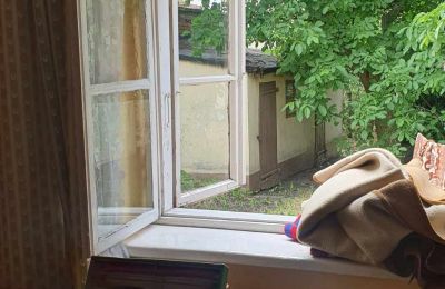 Historisch pand te koop Izbica Kujawska, Toruńska 9, Koejavië-Pommeren, widok na ogród i pomieszczeie gospodarcze