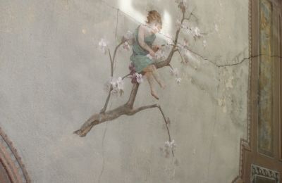 Historische villa te koop Faido, Ticino, affresco