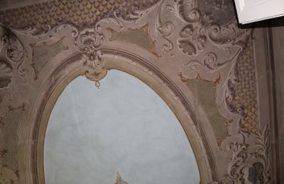 Historische villa te koop Faido, Ticino, affresco restaurato