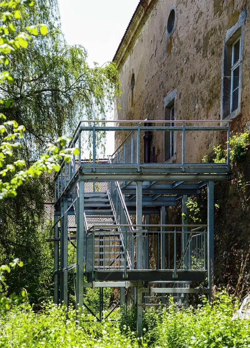 Brandveiligheidsconcept voor kastelen: Tweede vluchtroute