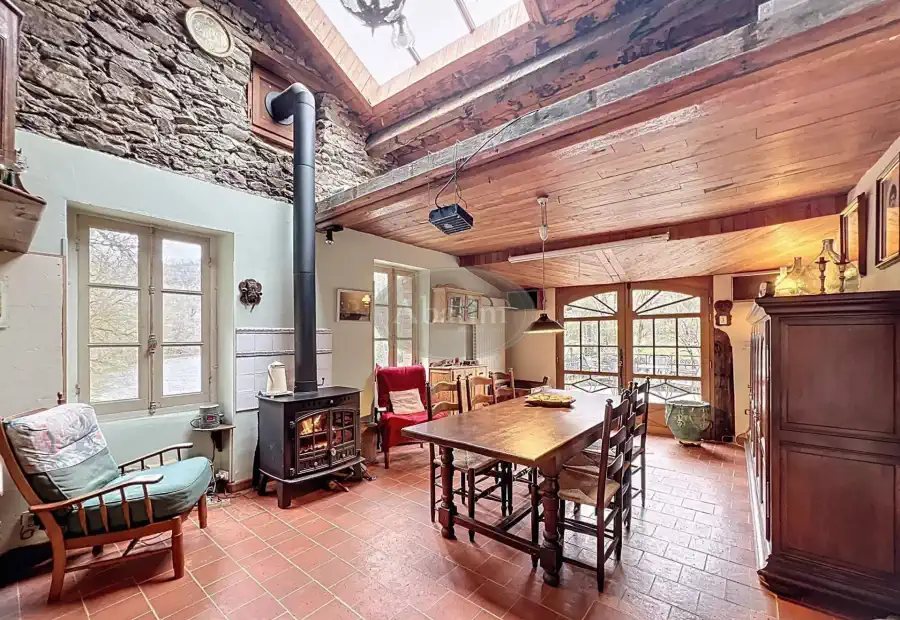 Gerestaureerde molen in Zuid-Frankrijk, interieur